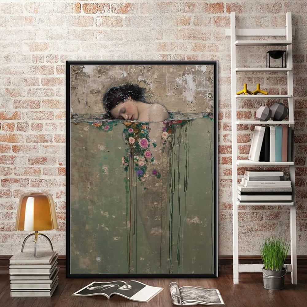 Vintage Fashion Posters - Mihail Zablodski's Work Vintage Petals Elegant