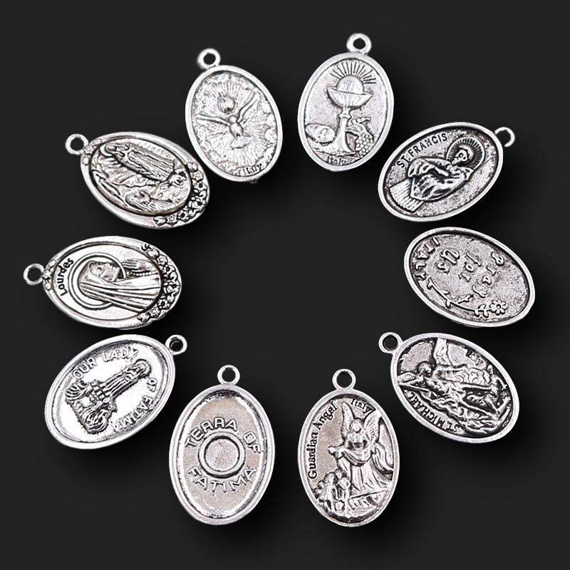 Vintage Fashion Tags - Vintage Christian Tag Pendants, Terra of