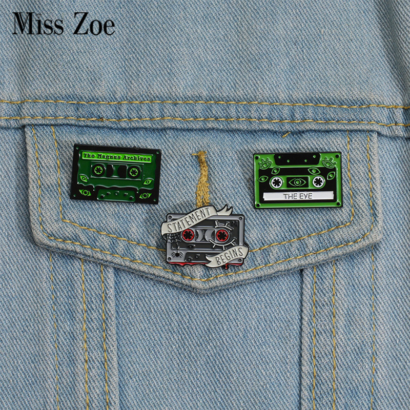 Vintage Fashion Archive - 90s Retro Cassettes Enamel Pins Custom