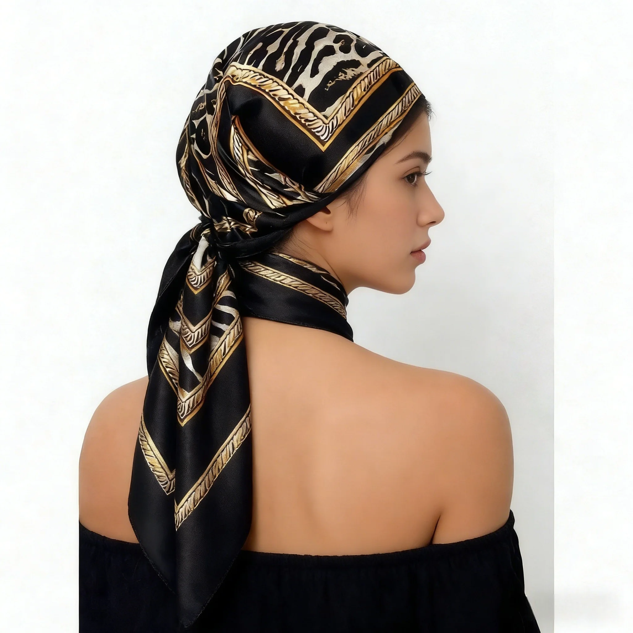 Silk Scarf Scarftop Headwraps  - огляд і ціна Vintage Fashion Hijab