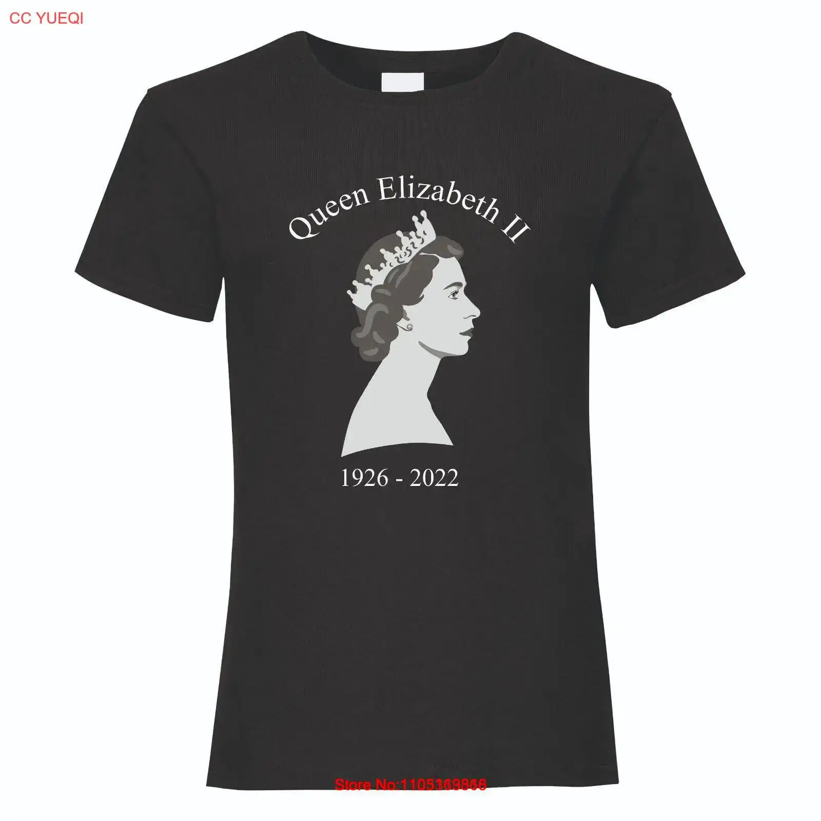Queen Elizabeth II Black T Shi - огляд і ціна Vintage Fashion Queen