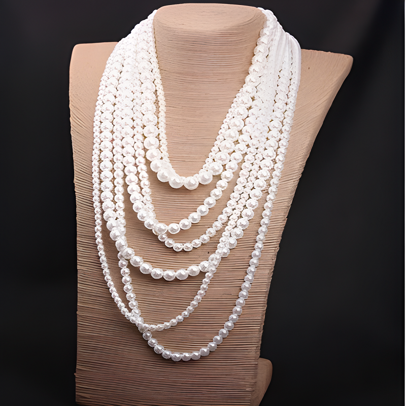 Vintage Pearl Multi-Layered Bo - огляд і ціна Vintage Fashion Jewelry Necklaces