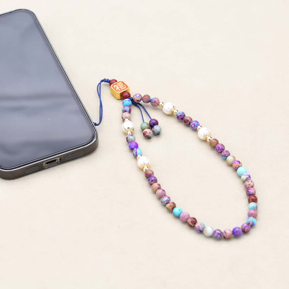 6MM Beads Phone Chain Wrist La - огляд і ціна Vintage Fashion Jewelry Necklaces