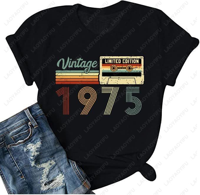 Vintage 1975 T-Shirts for Wome - огляд і ціна Vintage Fashion Meaning