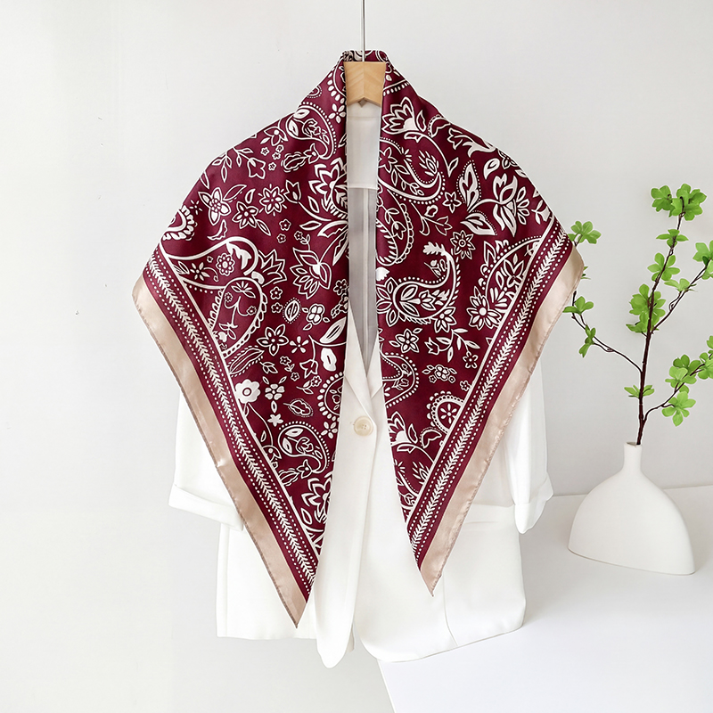 Vintage Satin Square Scarf Wom - огляд і ціна Vintage Fashion Hijab