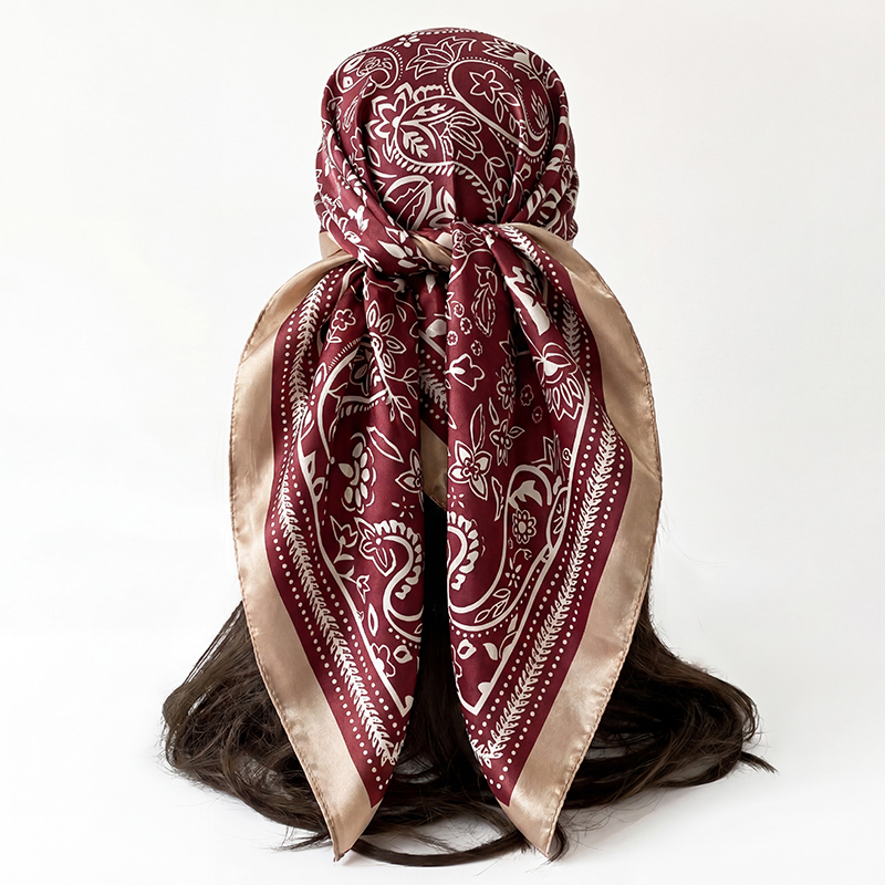 Vintage Satin Square Scarf Wom - огляд і ціна Vintage Fashion Hijab