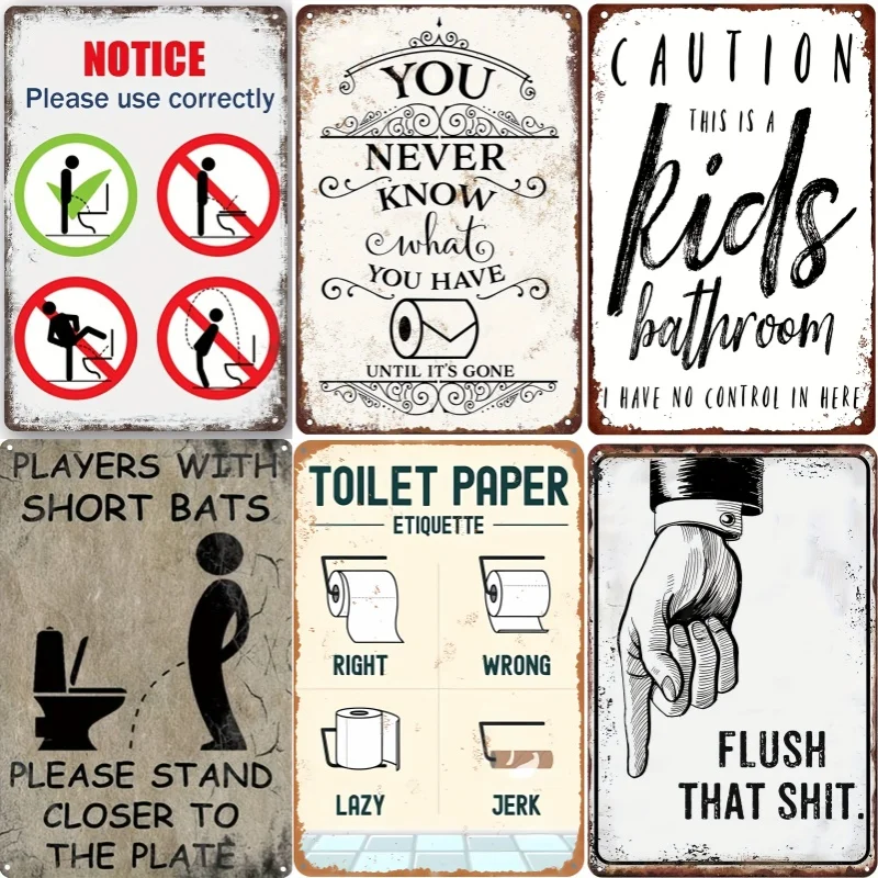 Funny Word Bathroom Decor Wari - огляд і ціна Vintage Fashion Posters