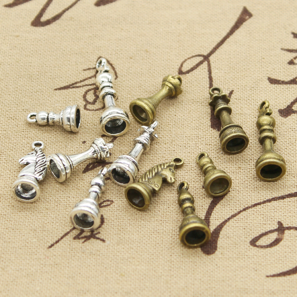 10pcs Charms Chess Knight Bish - огляд і ціна Vintage Fashion Queen
