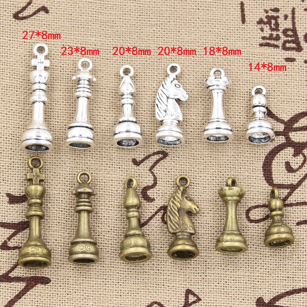 10pcs Charms Chess Knight Bish - огляд і ціна Vintage Fashion Queen