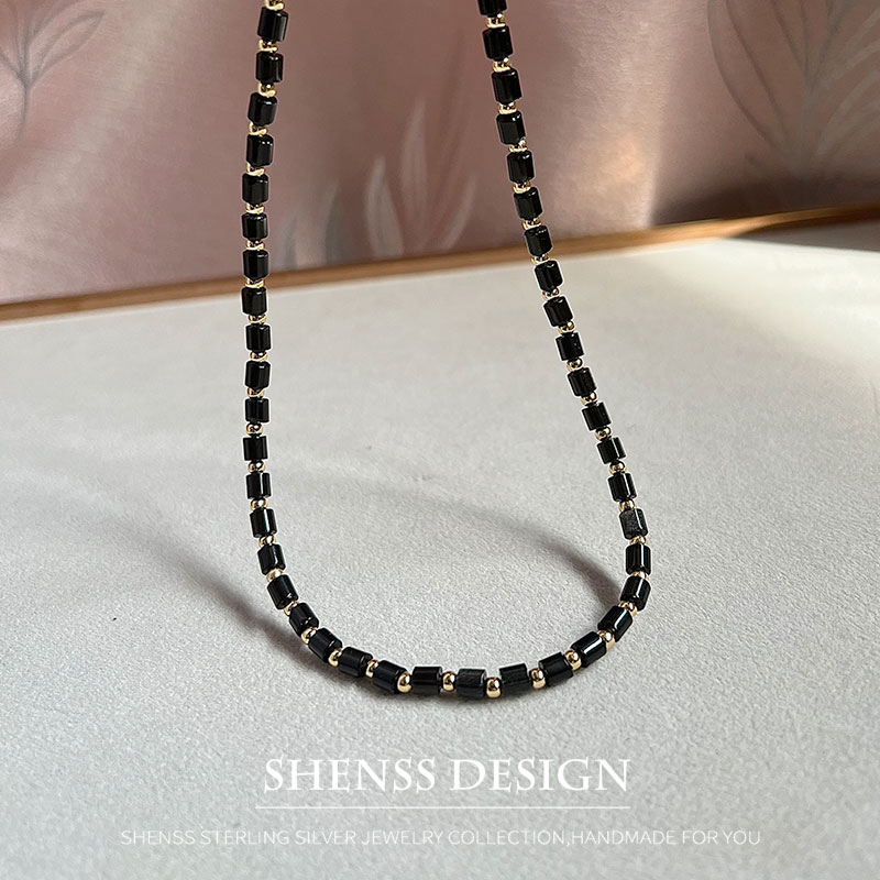 Natural 4mm obsidian Necklace  - огляд і ціна Vintage Fashion Jewelry Necklaces