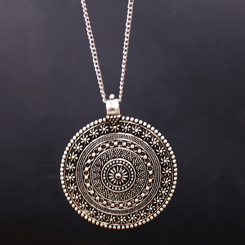 1pc Silver Plated Large Mandal - огляд і ціна Vintage Fashion Tags