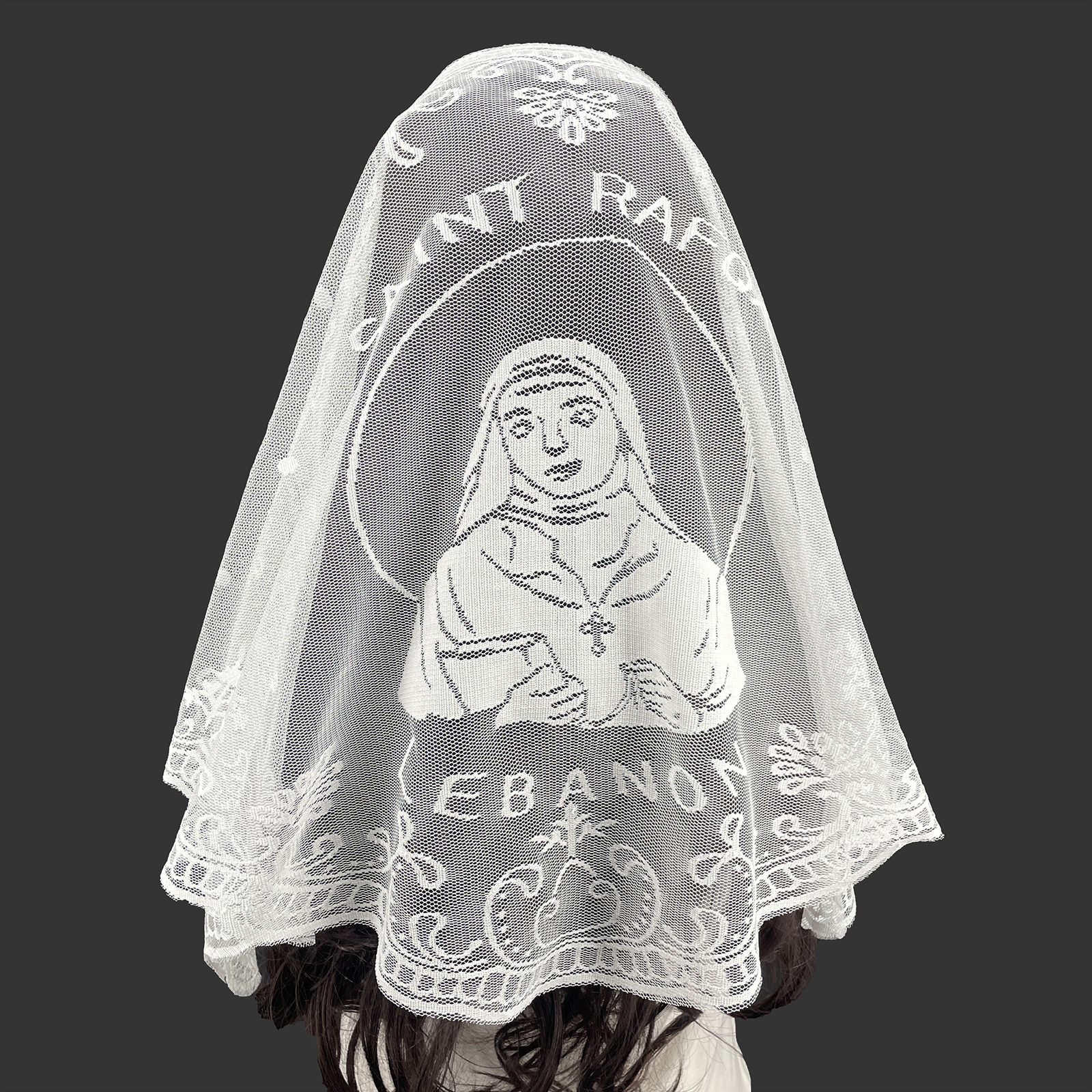 Saint Rafqa Black White Lace T - огляд і ціна Vintage Fashion Hijab